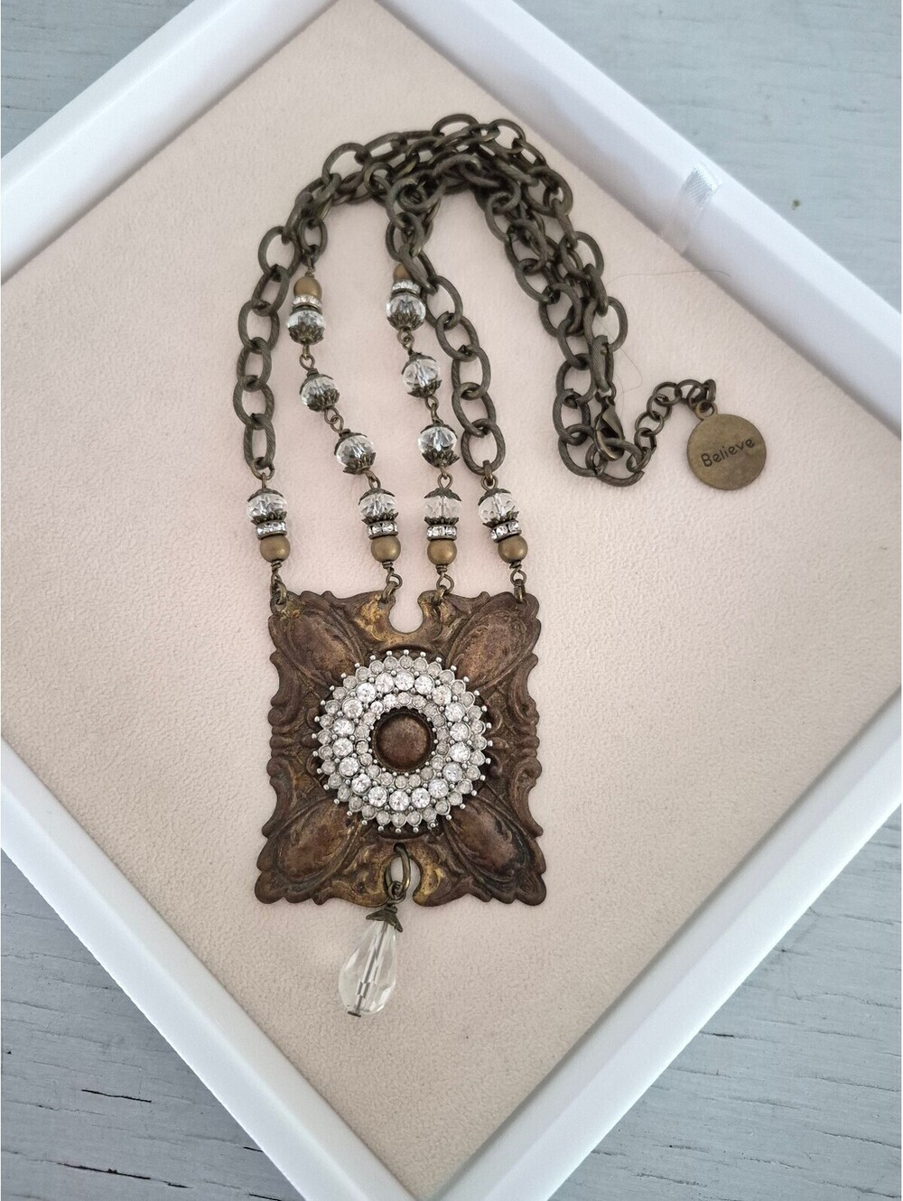 Vintage Style Brass Double Chain Necklace